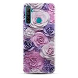 Kılıfland Realme 5i ile Uyumlu Boutique Baskılı Mor Güller Kılıf