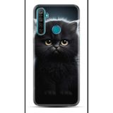 Kılıfland Realme 5i ile Uyumlu Boutique Baskılı Tombul Kedi Kılıf, Siyah