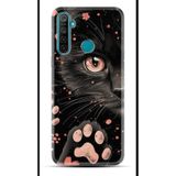 Kılıfland Realme 5i ile Uyumlu Kılıf, Boutique Baskılı, Kara Kedi Desenli, Siyah