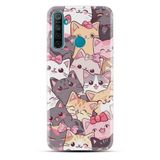 Kılıfland Realme 5i ile Uyumlu Kılıf, Boutique Baskılı, Kediler Desenli, Renkli