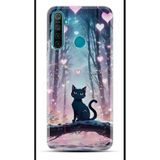 Kılıfland Realme 5i ile Uyumlu Kılıf, Boutique Baskılı, Love Cats Tree Desenli, Renk50