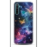 Kılıfland Realme 5i ile Uyumlu Kılıf, Boutique Baskılı, Neon Kelebekler, Renkli