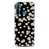 Kılıfland Realme 5i ile Uyumlu Kılıf, Boutique Baskılı, Papatyalar Desenli, Siyah