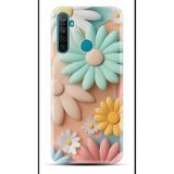 Kılıfland Realme 5i ile Uyumlu Kılıf, Boutique Baskılı, Rengarenk Çiçek Desen