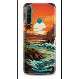 Kılıfland Realme 5i ile Uyumlu Kılıf, Boutique Baskılı, Retro Mountain Tasarım, Renkli