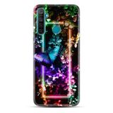 Kılıfland Realme 5i ile Uyumlu Silikon Kılıf, Butterfly Neon Desen, Siyah