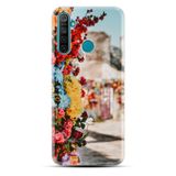 Kılıfland Realme 5i ile Uyumlu Silikon Kılıf, Çiçek Desen, Renkli