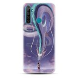 Kılıfland Realme 5i ile Uyumlu Silikon Kılıf, Desen Özel Seri, Kız ve Ejderha, Mor