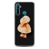 Kılıfland Realme 5i ile Uyumlu Silikon Kılıf, Desen Özel Seri, Üzgün Ördek, Siyah