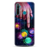 Kılıfland Realme 5i ile Uyumlu Silikon Kılıf, Finger Planet Desen, Renkli