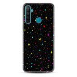 Kılıfland Realme 5i ile Uyumlu Silikon Kılıf, Puantiye ve Ay Deseni, Siyah