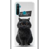 Kılıfland Realme 5i Kılıf, Boutique Baskılı, Don't Touch Cat Tasarımı, Beyaz