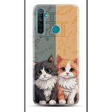 Kılıfland Realme 5i Kılıf, Boutique Baskılı, İkiz Kediler Desenli, Renkli