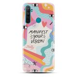 Kılıfland Realme 5i Kılıf, Boutique Baskılı, Manifest Your Vision Tasarımı, Renkli