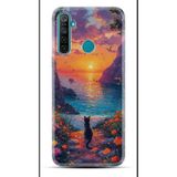 Kılıfland Realme 5i Kılıf, Boutique Baskılı, Manzara Kedi Desenli, Renk96
