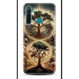 Kılıfland Realme 5i Kılıf, Boutique Baskılı, Resimli İkili Ağaç Desenli