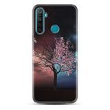 Kılıfland Realme 5i Kılıf, Resimli Desenli Silikon, Platinium Series, Heaven Tree, Siyah