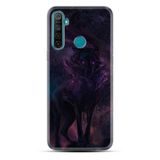 Kılıfland Realme 6i ile Uyumlu Silikon Kılıf, Desen Özel Seri, Black Purple Wolf