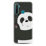 Kılıfland Realme 6i ile Uyumlu Silikon Kılıf, Hello Panda Tasarım, Siyah-Beyaz