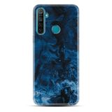 Kılıfland Realme 6i ile Uyumlu Silikon Kılıf, Zigzag Desen, Mavi