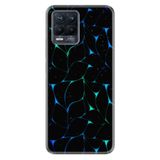 Kılıfland Realme 8 128GB 6GB RAM ile Uyumlu Silikon Kılıf, Neon Çizgiler Desen, Siyah