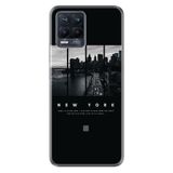 Kılıfland Realme 8 128GB 6GB RAM ile Uyumlu, Silikon, New York Tasarım, Siyah Arka Kapak Kılıf