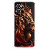 Kılıfland Realme 9i ile Uyumlu Boutique Baskılı Arslan Desenli Telefon Kılıfı, Siyah