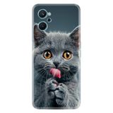 Kılıfland Realme 9i ile Uyumlu Boutique Baskılı Komik Kedi Telefon Kılıfı