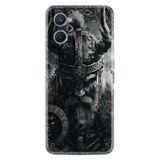 Kılıfland Realme 9i ile Uyumlu Boutique Baskılı Viking Desenli Telefon Kılıfı, Siyah