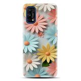 Kılıfland Realme 9i ile Uyumlu Kılıf, Boutique Baskılı, Renkli Çiçekler Desen