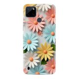 Kılıfland Realme C25Y ile Uyumlu Kılıf, Boutique Baskılı, Renkli Çiçekler Desen