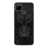 Kılıfland Realme C25Y ile Uyumlu Silikon Kılıf, Baskılı Desenli, Black Fox, Siyah