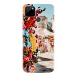 Kılıfland Realme C25Y ile Uyumlu Silikon Kılıf, Çiçek Desen, Renkli