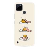 Kılıfland Realme C25Y ile Uyumlu Silikon Kılıf, Desenli Baskılı, Sweety Egg, Krem