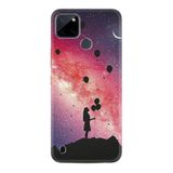 Kılıfland Realme C25Y ile Uyumlu Silikon Kılıf, Resimli Desenli Baskılı, Pembe-Mor Gradient, Çocuk Balon Temalı