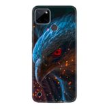 Kılıfland Realme C25Y ile Uyumlu Silikon Kılıf, Şahin Desen, Özel Seri