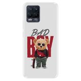Kılıfland Realme C25Y Kılıf, Boutique Baskılı Bad Guy Desenli, Beyaz