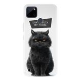 Kılıfland Realme C25Y Kılıf, Boutique Baskılı, Don't Touch Cat Tasarımı, Beyaz