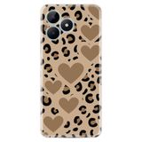 Kılıfland Realme C25Y Kılıf, Boutique Baskılı, Kalp ve Leopar Desen, Bej