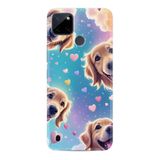 Kılıfland Realme C25Y Kılıf, Boutique Baskılı, Köpek ve Kalp Desenli, Mavi