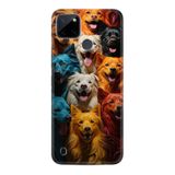 Kılıfland Realme C25Y Kılıf, Boutique Baskılı Köpekçikler Desenli, Renk26