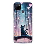 Kılıfland Realme C25Y Kılıf, Boutique Baskılı, Love Cats Tree Desenli, Renkli