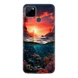 Kılıfland Realme C25Y Kılıf, Boutique Baskılı Okyanus Desenli, Renk67