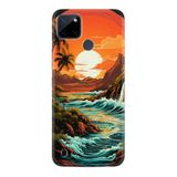 Kılıfland Realme C25Y Kılıf, Boutique Baskılı Retro Mountain Tasarım, Renkli