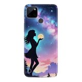 Kılıfland Realme C25Y Kılıf, Boutique Baskılı, Woman in Moon Tasarımı, Renkli