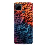 Kılıfland Realme C25Y Kılıf, Boutique Baskılı Yapraklar Deseni, Renk90