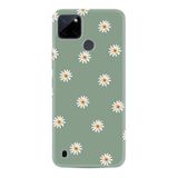 Kılıfland Realme C25Y Kılıf, Boutique Baskılı, Yeşil Papatyalar Desenli