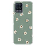 Kılıfland Realme C25Y Kılıf, Boutique Baskılı, Yeşil Papatyalar Desenli