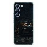 Kılıfland Realme C25Y Silikon Kılıf, Desen Özel Seri, Black Car, Siyah