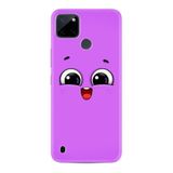 Kılıfland Realme C25Y Silikon Kılıf, Desen Özel Seri, Purple Sweety, Mor